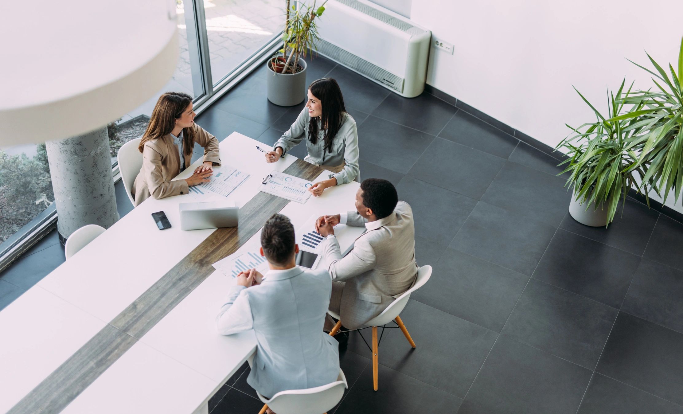 Leadership team in a strategy meeting